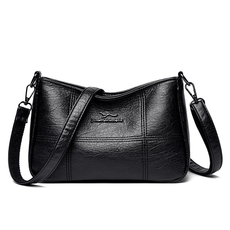 Popular Cross Stitching Sheepskin Small Square Bag