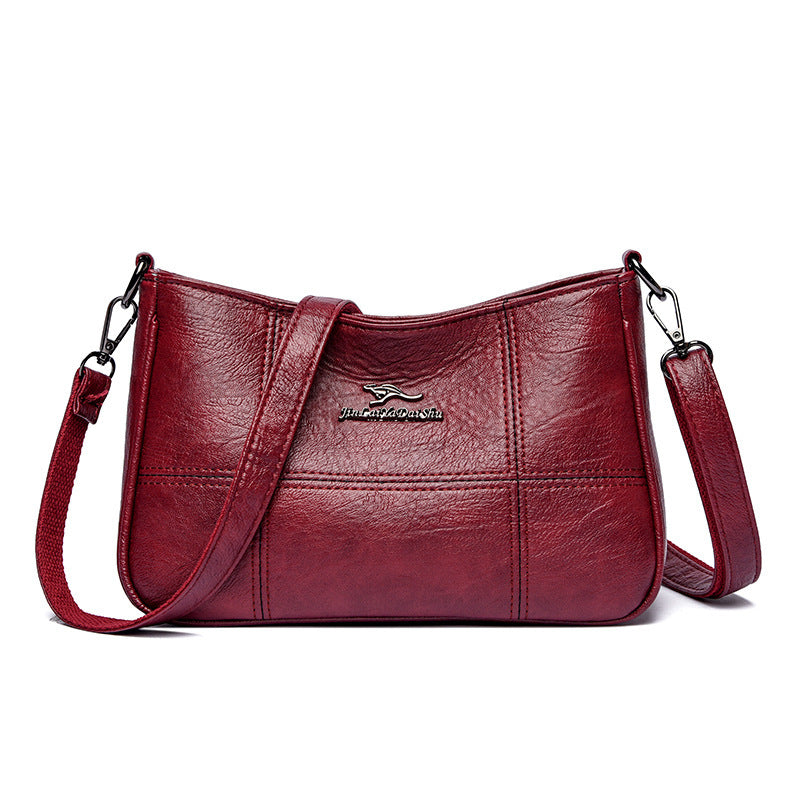 Popular Cross Stitching Sheepskin Small Square Bag