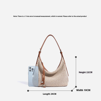 Fashion Retro Straw Woven Dumpling Bag Versatile