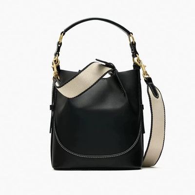 Fashion Drawstring Canvas Contrast Color Bag